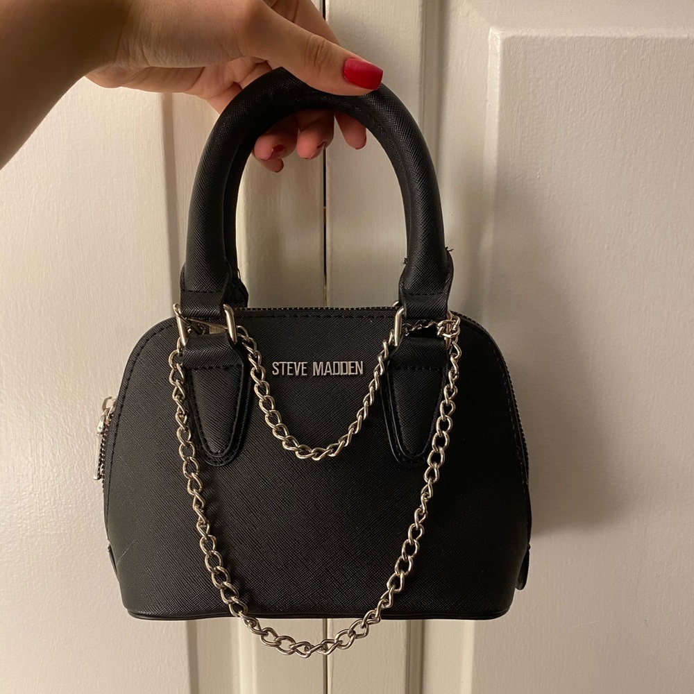 Black mini Steve Madden purse